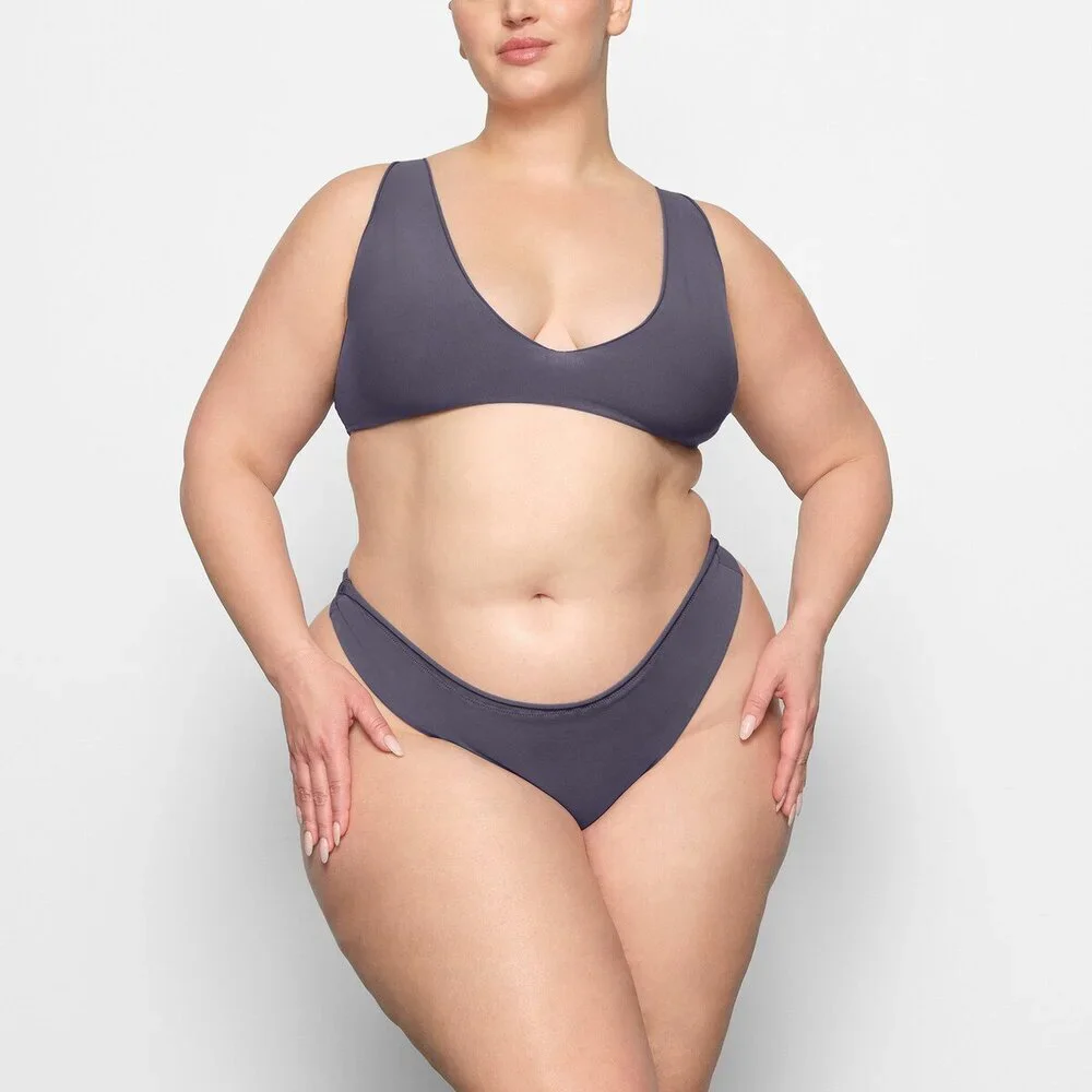 SKIMS Raw Edge Intimates Thong Thunder NWT  4X, 3X - Picture 6 of 13